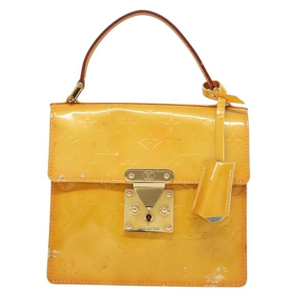 LOUIS VUITTON Monogram Vernis Spring Street Bag Lime Yellow M91068 - Picture 2 of 12